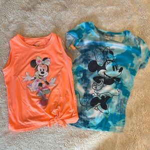 Girls 5T Disney Minnie Mouse Tank Top & shirt, orange and blue